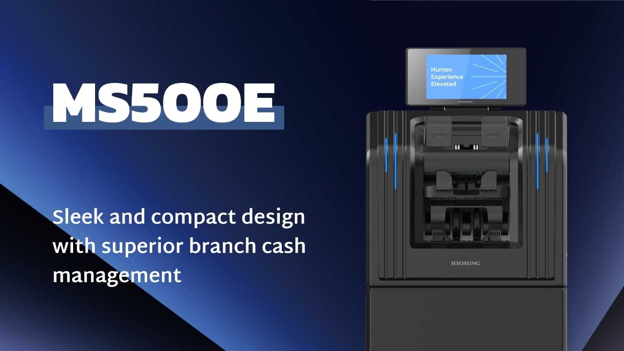 MS500E - Sleek and compact design with superior branch cash management