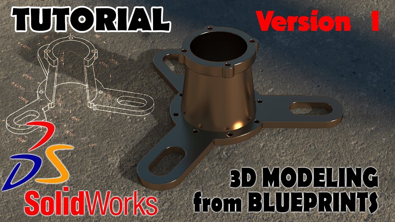 Solidworks Tutorials 3d Modeling From Blueprints IN 3 WAYS | Best Solidworks Tutorial - Version 1