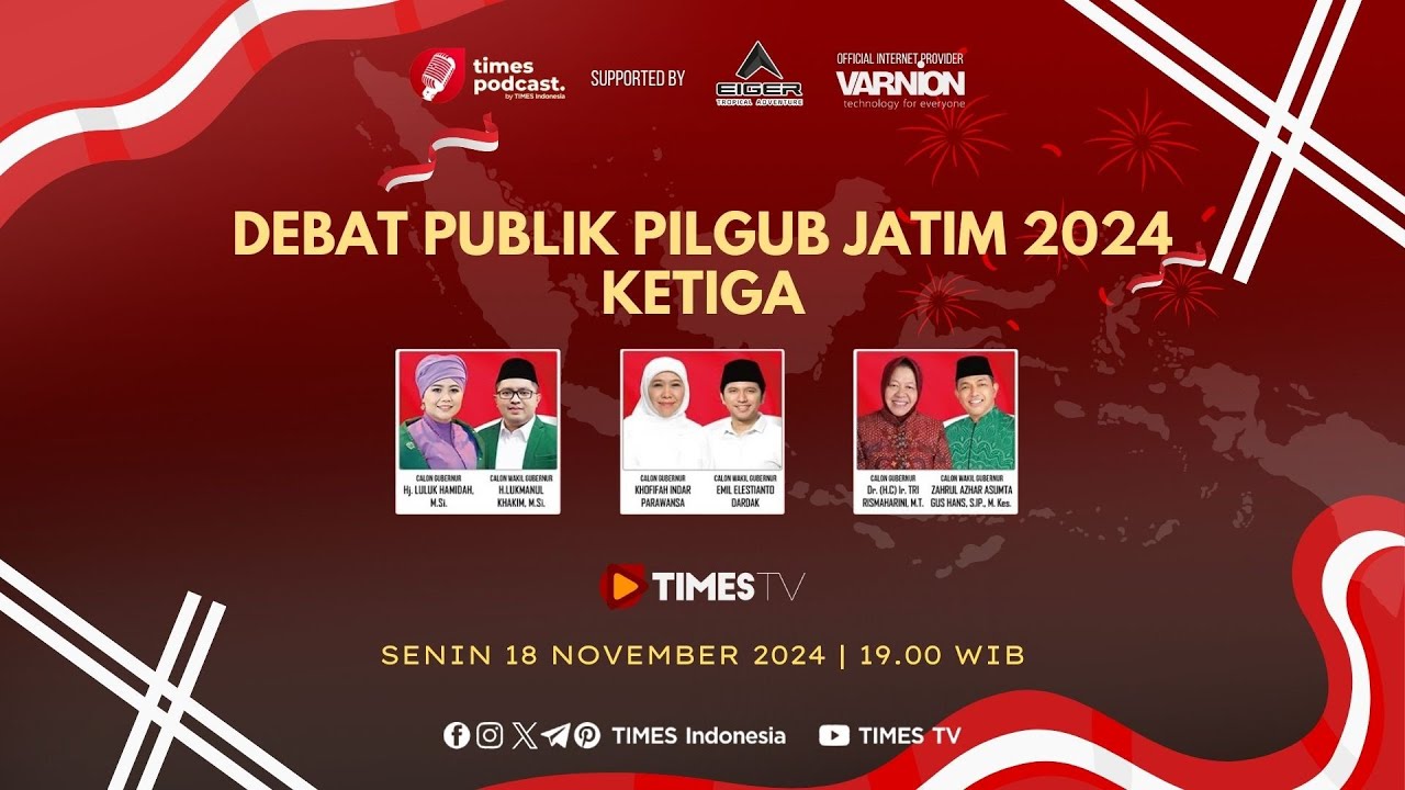 🔴 Debat Publik Pilgub Jawa Timur 2024 Ketiga