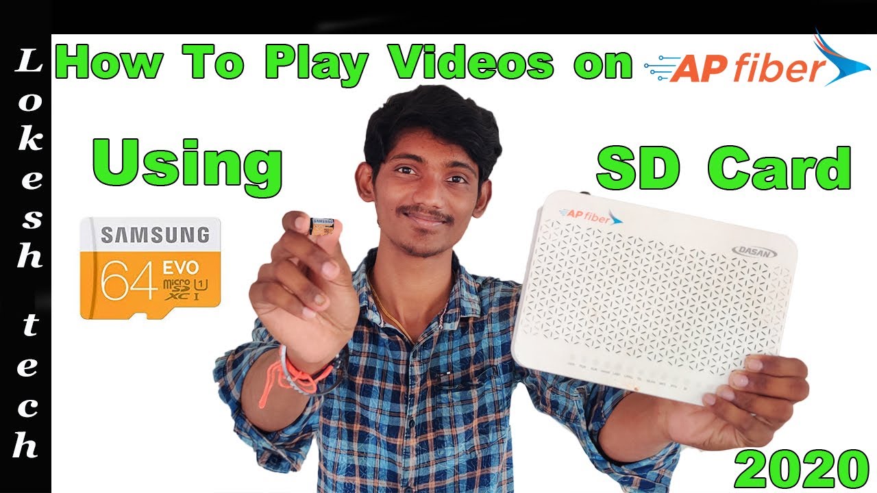 No internet | how to Play Videos on AP Fibernet using an SD card and USB | in 2020