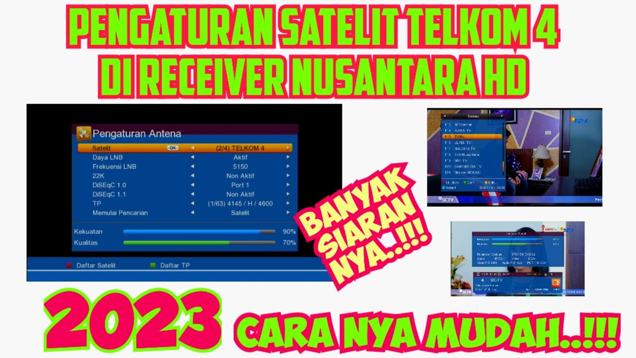 PENGATURAN SATELIT TELKOM 4 DI RECEIVER NUSANTARA HD