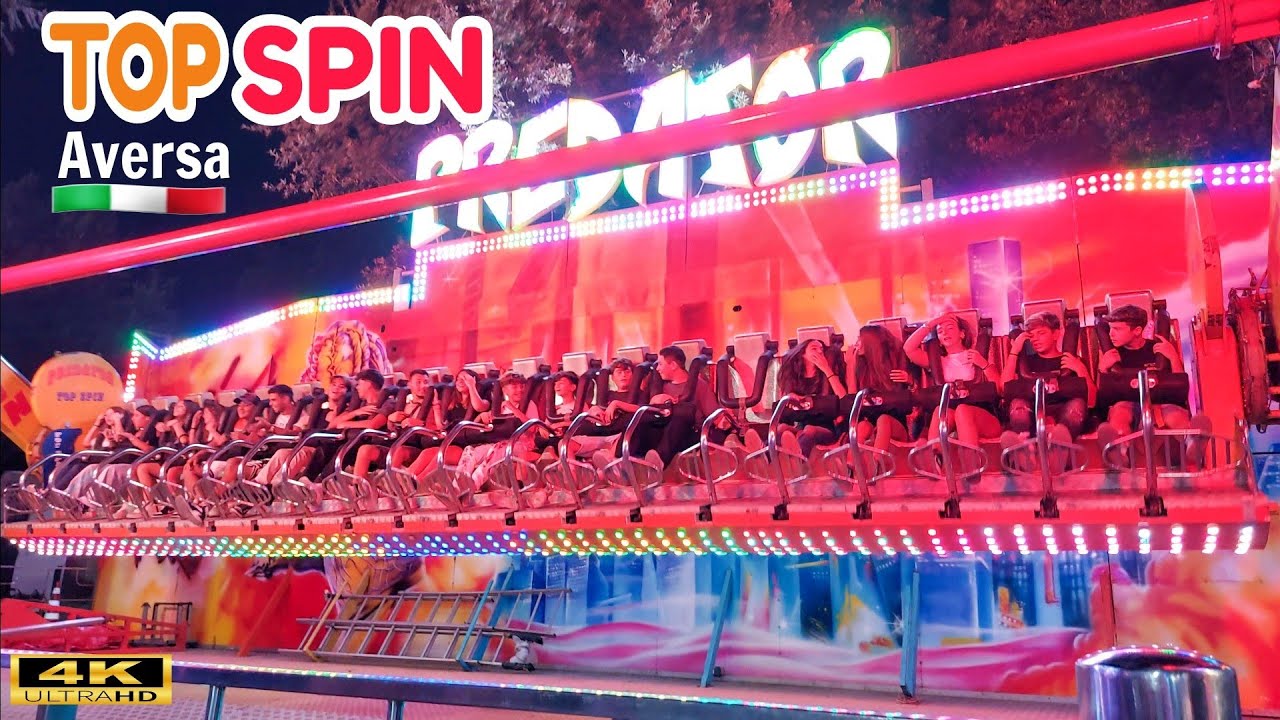 TOP SPIN PREDATOR  Giostre 2024 Rides 🇮🇹 Lunapark 4k Aversa