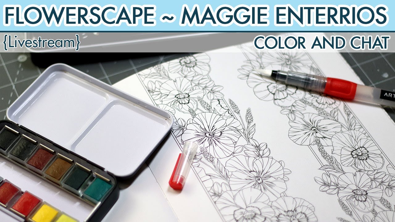 {LIVESTREAM} Flowerscape ~ Maggie Enterrios ~ Arteza Watercolors