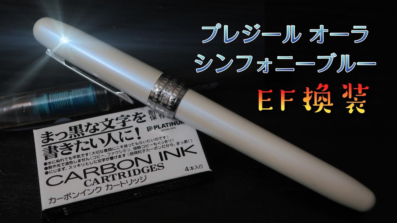 プラチナ万年筆 プレジールオーラ【プレピー02（EF）ペン先を換装】