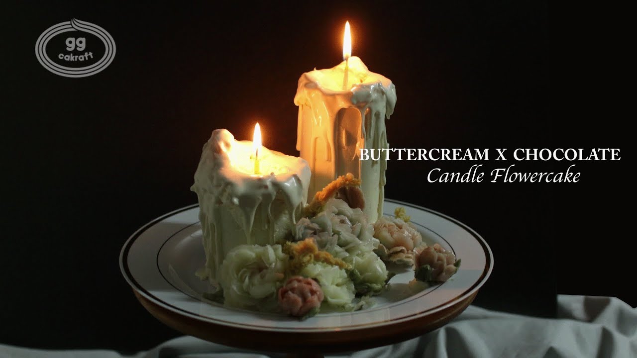 Candle Cake X Buttercream Flower Cake