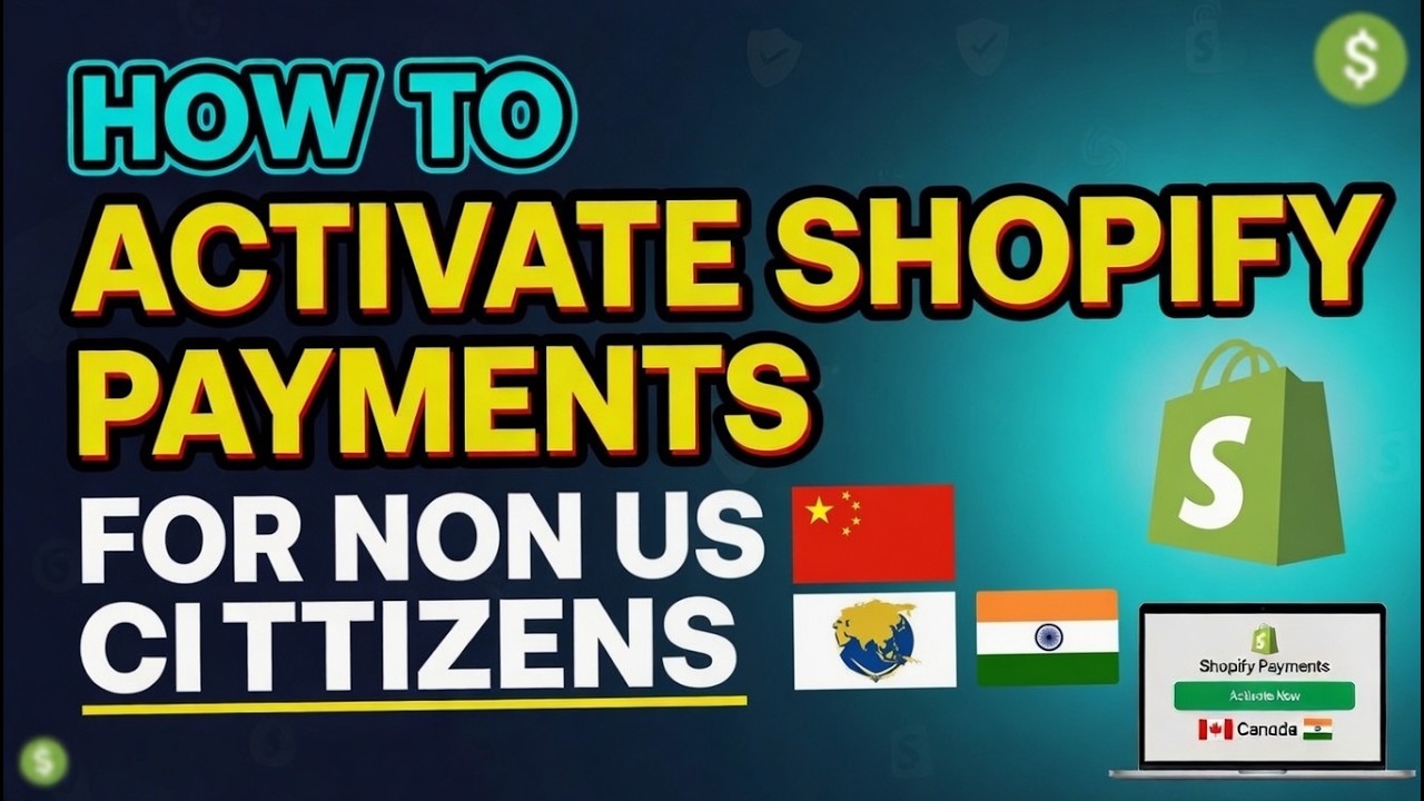 How to activate shopify payments for non us citizens