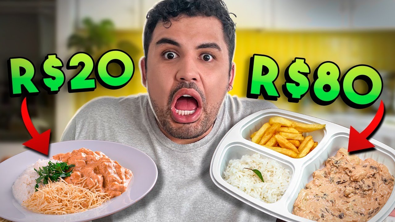 PEDIMOS O STROGONOFF MAIS CARO E MAIS BARATO DE APLICATIVO - Caro VS Barato
