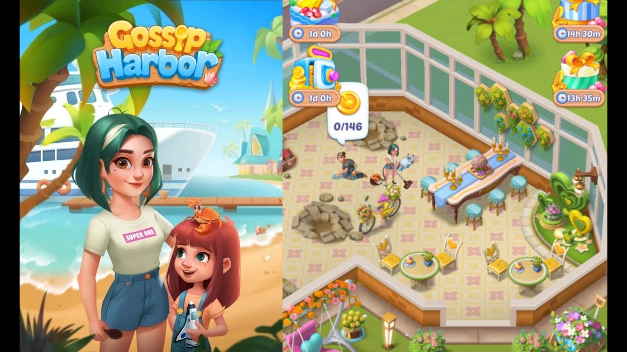 Gossip Harbor : Merge Game /🍰☕️ Day 39 Level 46 Part 39🥖🍞