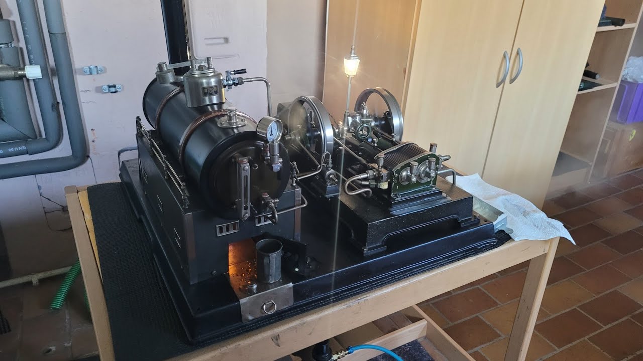 Dampfmaschine Märklin Compound 4158/94/11 (Steam Engine) mit Märklin Laterne BJ ca 1920
