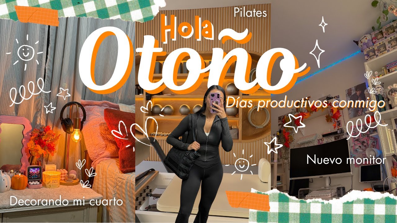 Días productivos de otoño 🍂 Decorando mi cuarto, trabajo, pilates, café...