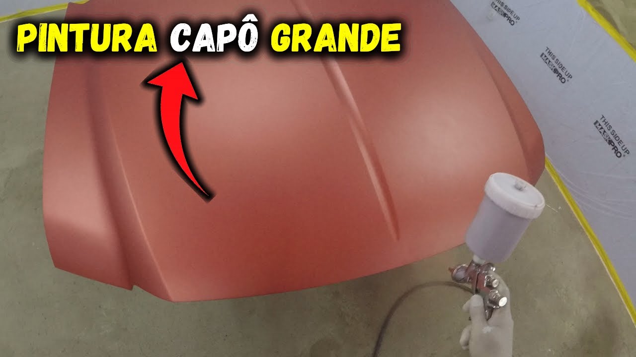 PINTAR CAPÔ GRANDE | Aprenda como se pinta uma capô grande 👉 SEM CORTES PASSO A PASSO | F-250