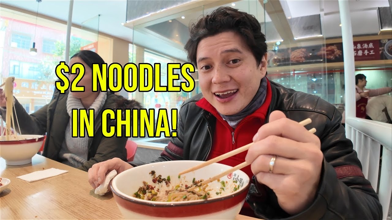 My $2 Noodles in China Taste Delicious!