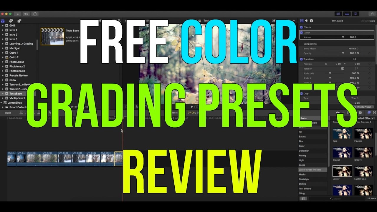 FREE Luster Grade Presets (Color Grading Central) | Review & Tutorial
