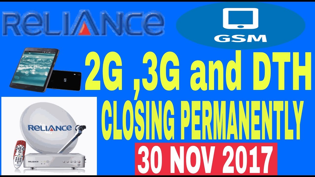 Reliance  (RCOM) is permanently closing down its 2G, 3G and Reliance DTH services / Your solution?