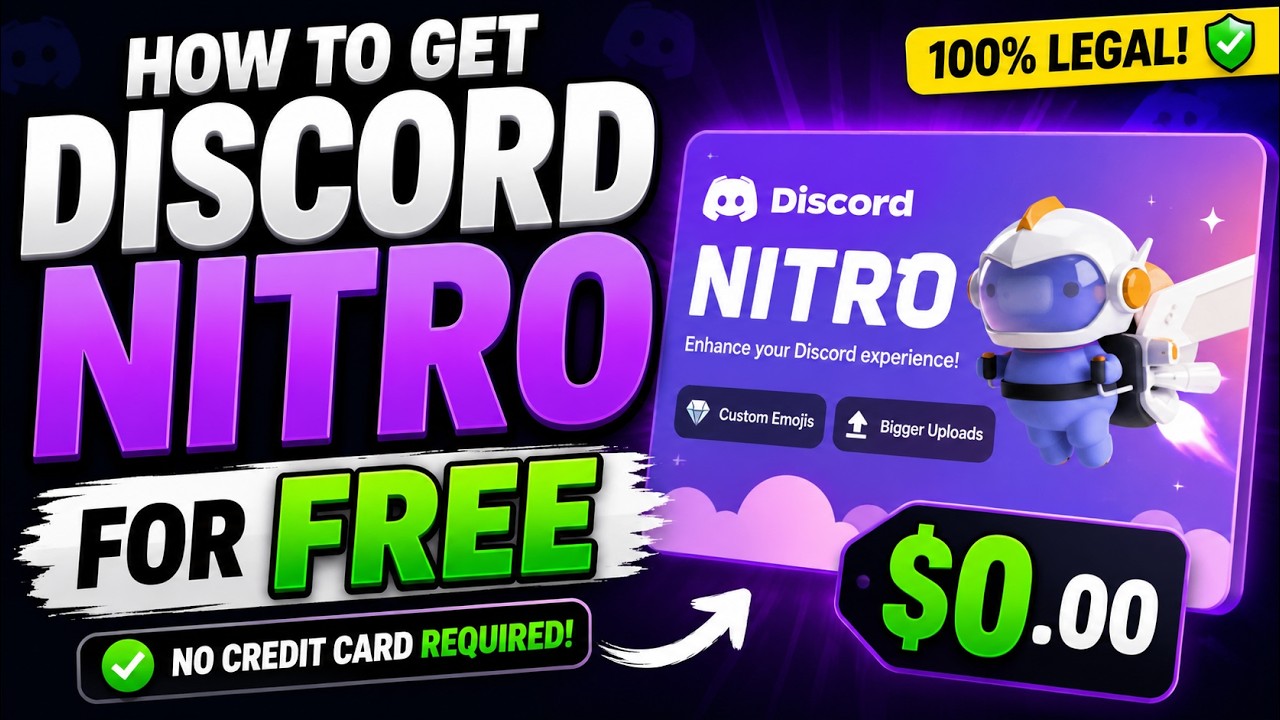 How To Get DISCORD NITRO For FREE No Credit Card (2026 METHOD)