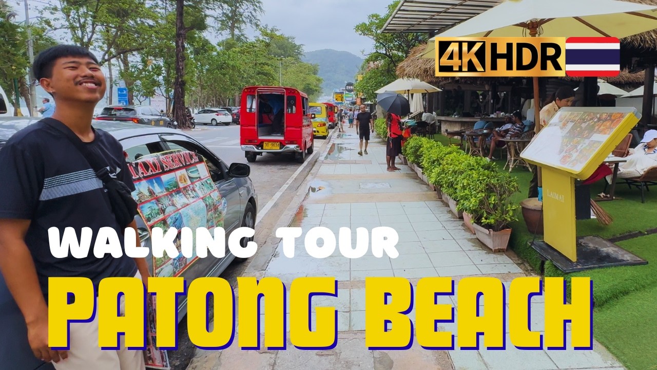 How is Patong Beach in the rainy season? Phuket, Thailand [4k, HDR, 60 fps]