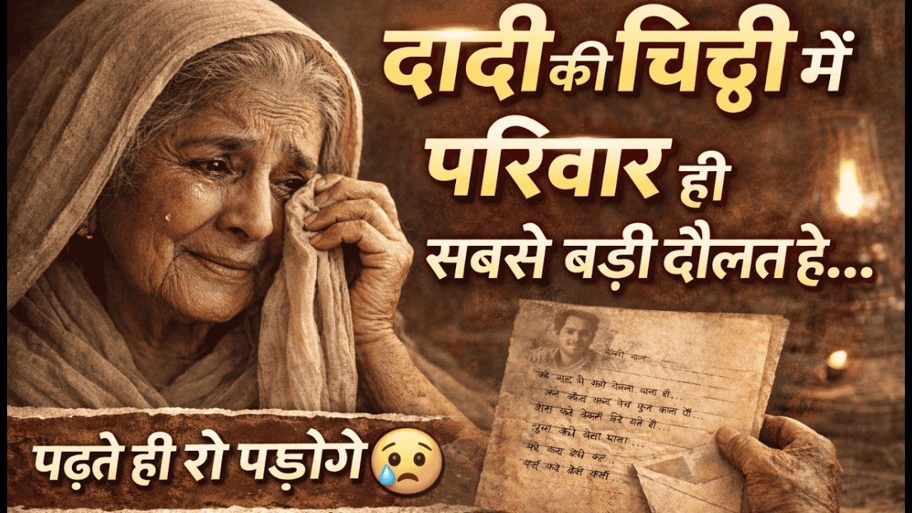 दादी की चिट्ठी… परिवार ही सबसे बड़ी दौलत है | Emotional  Grandmother Story|#दादीकीचिट्ठी