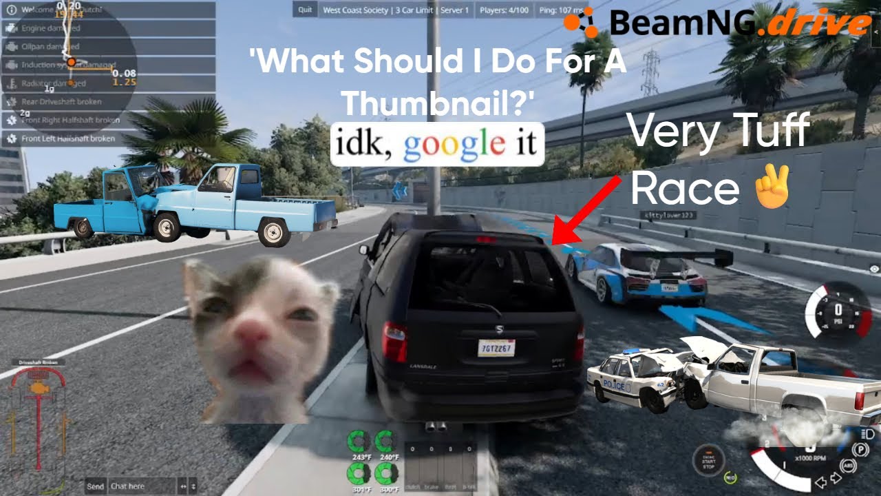 Doing A Race In BeamNG Drive, But The Loser Upgrades Their Car.