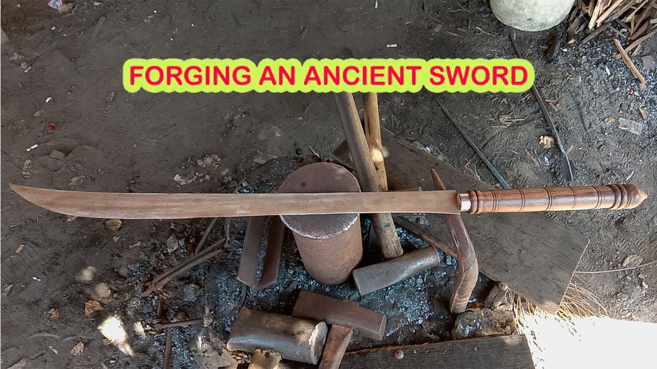 Forging an ANCIENT SWORD out of Rusted Car Part (not for sale)