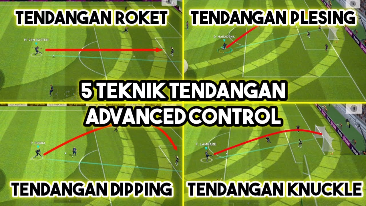 Semua Skill Tendangan / Shot (Advance Control) eFootball 2023 Mobile Tutorial