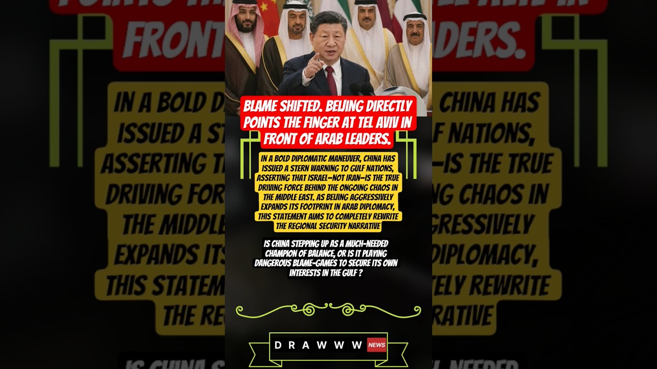 China Warns Gulf States That Israel, Not Iran, Is Behind Middle East Chaos!