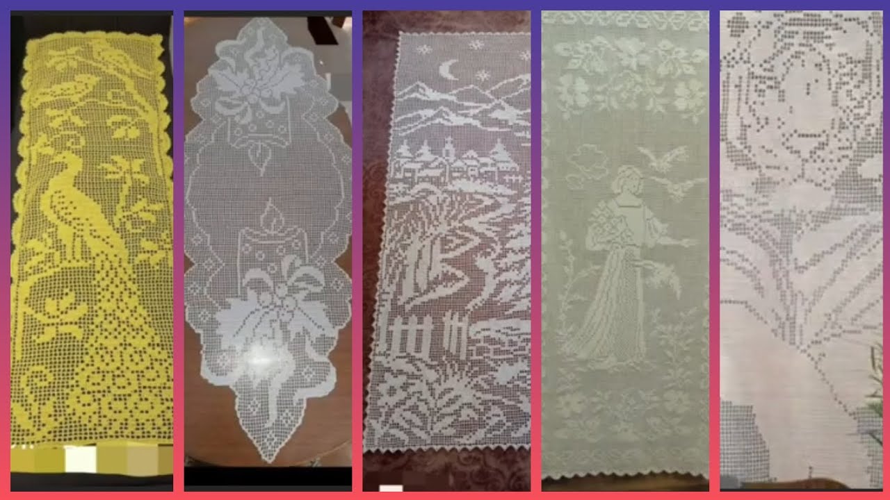 Diferentes tipos de ideas para caminos de mesa de crochet.#handmade #trending 