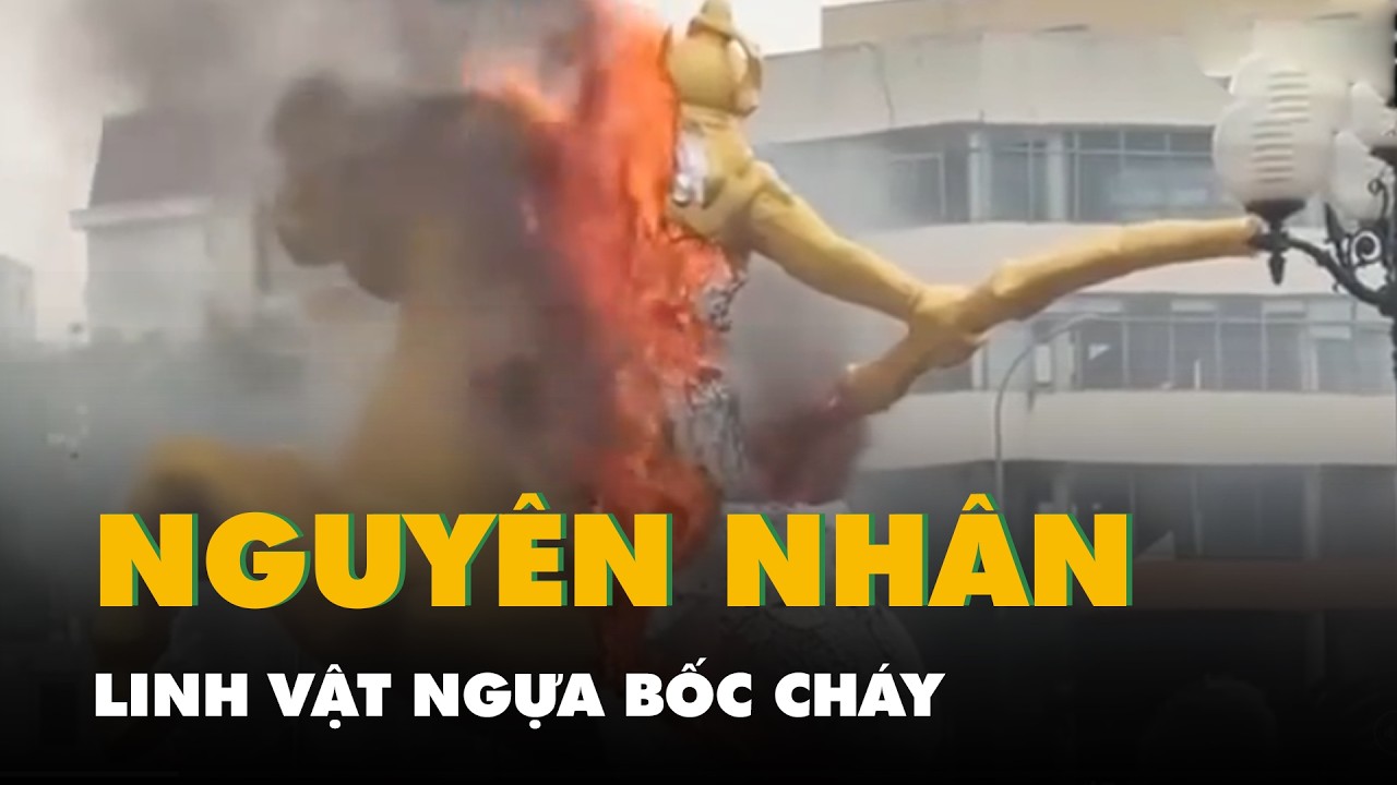 Tiết lộ nguyên nhân gây cháy linh vật ngựa tại quảng trường Võ Nguyên Giáp, Thái Nguyên