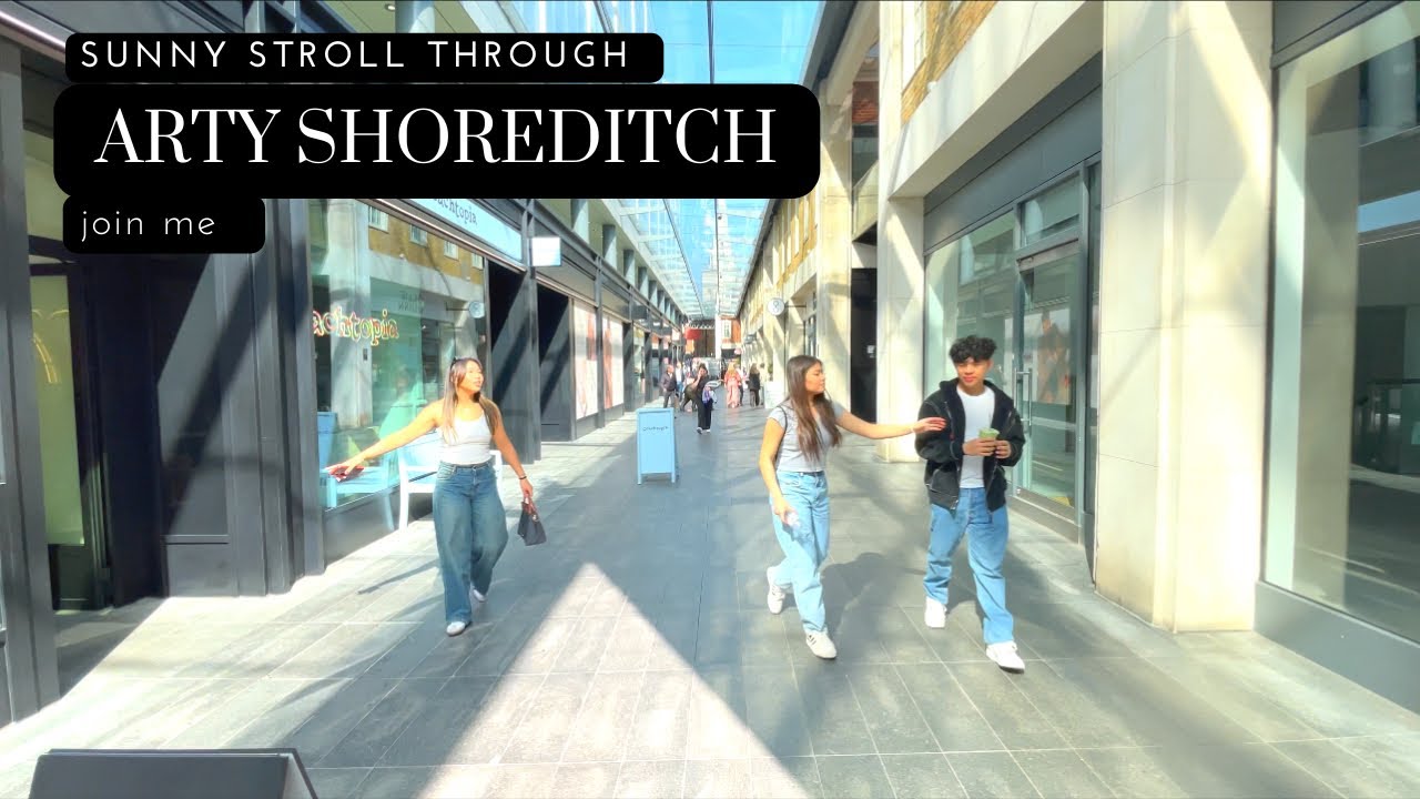 Shoreditch, East  End of London. Colourful streets and buzzing restaurants