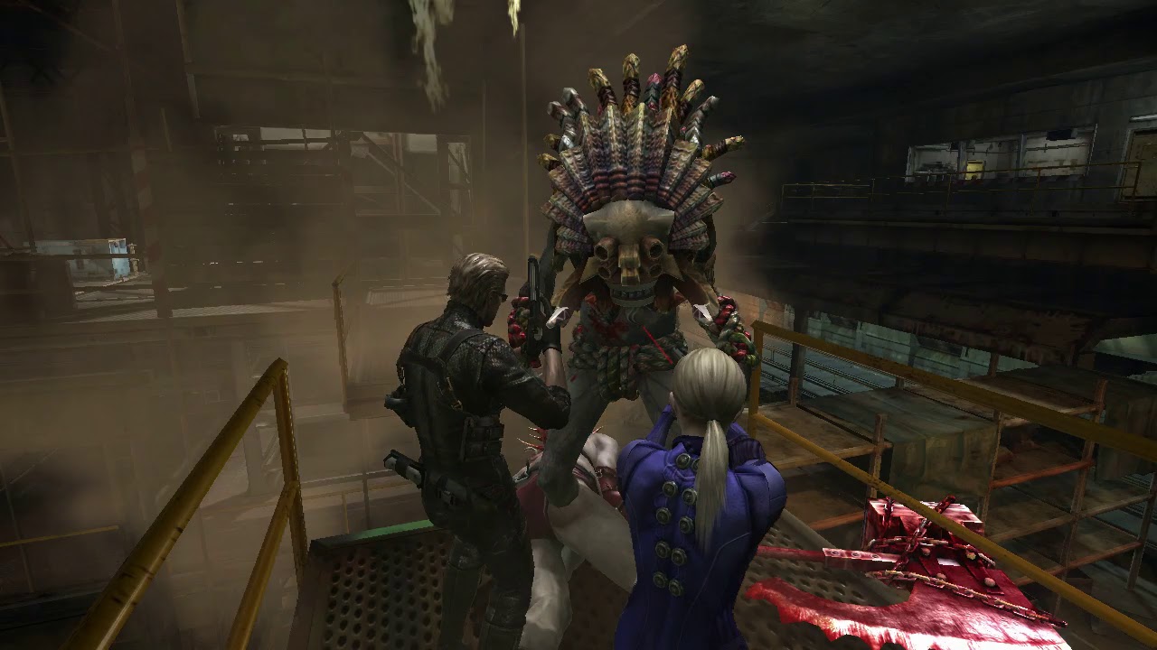 Re5/pc Boss mania In story mode (missile area 2nd floor + moving platform)