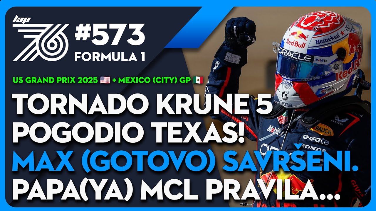 Lap 76 #573 Verstappen samo 40 poena iza Piastrija pet trka pre kraja sezone! Sve je otvoreno...