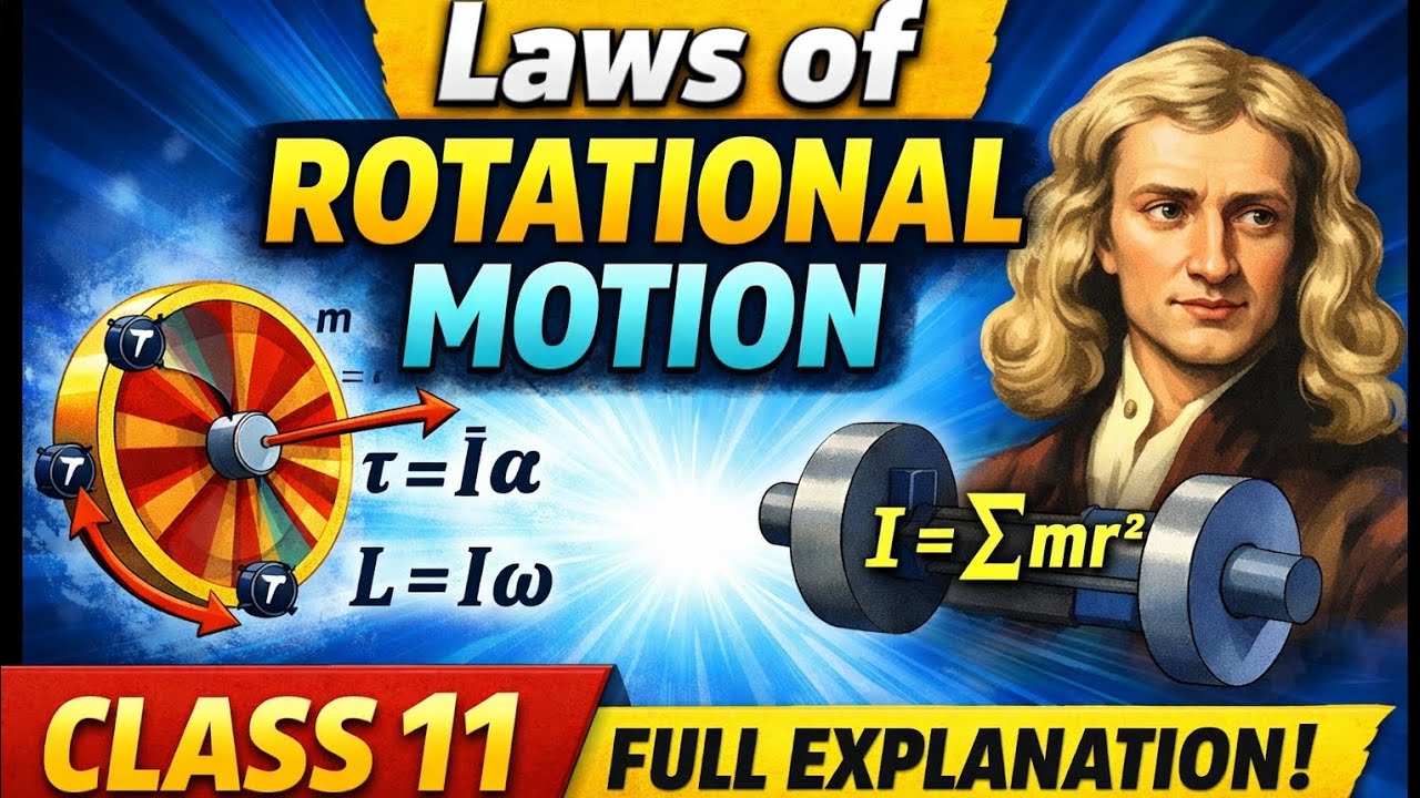 🎯 Laws of Rotational Motion | Class 11 Physics | Full Explanation