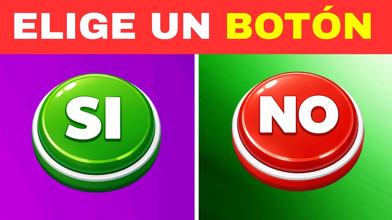 SI o NO 😱 | ✅ VS ⛔ | CHOOSE ONE BUTTON | Desafío de elegir el botón. 