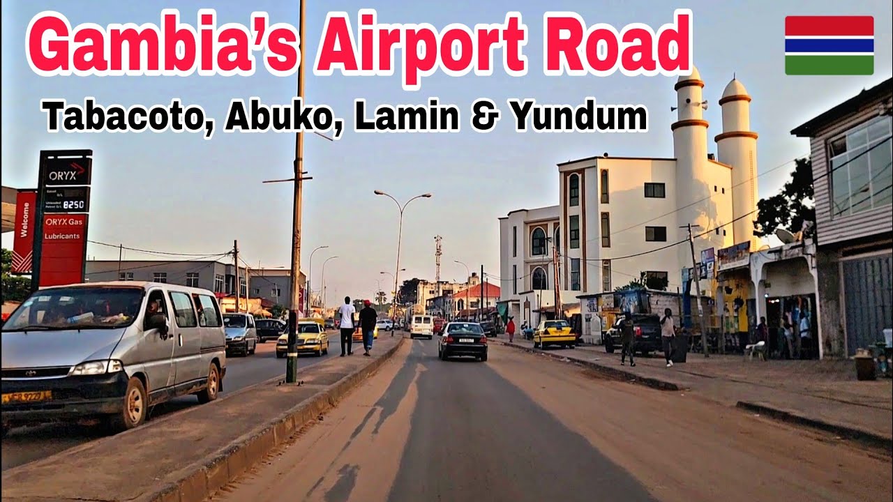 Gambia Airport Highway Drive | Through Tabacoto, Abuko, Lamin & Yundum | Real City Tour Africa 