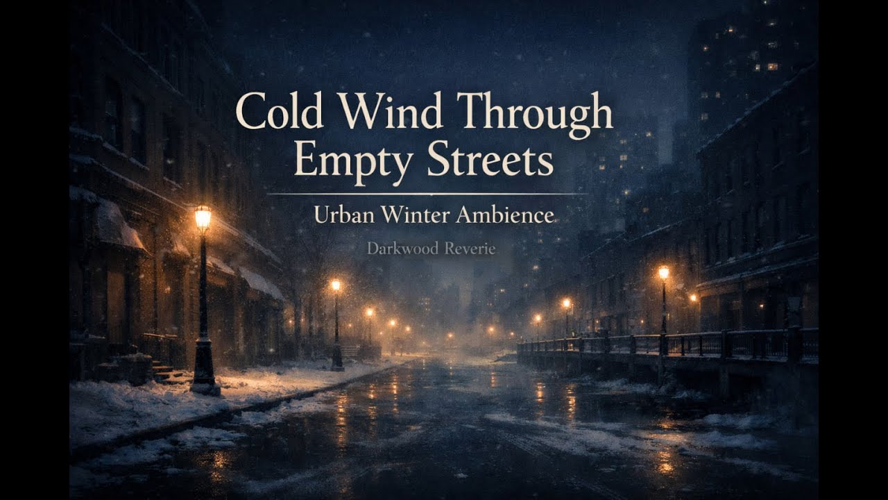 Cold Wind Through Empty Streets • Urban Winter Ambience | Darkwood Reverie