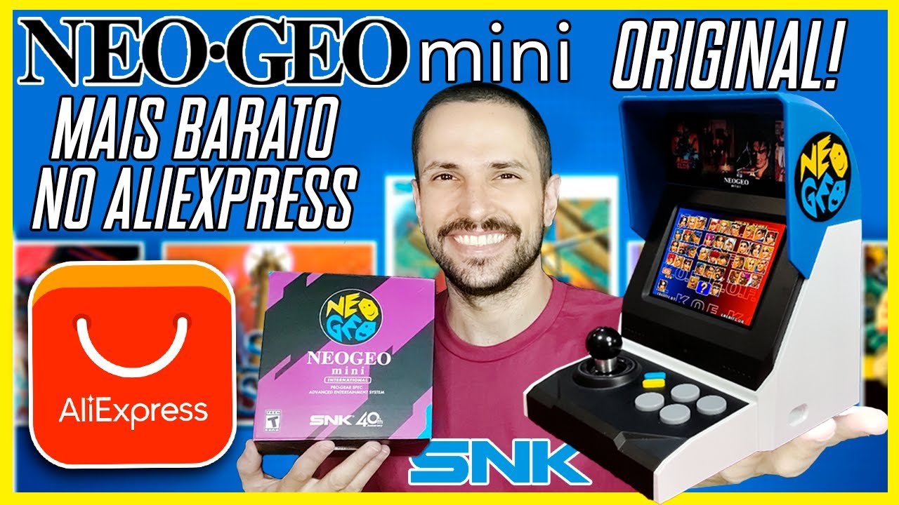 Neo Geo Mini ORIGINAL do Aliexpress: arcade portátil da SNK mais barato e sensacional, vale a pena!