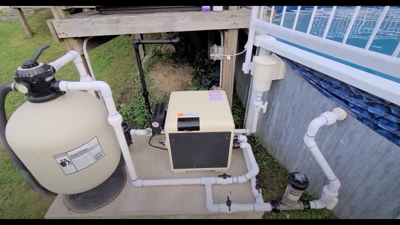How I installed plumbing with a 125k BTU Pentair pool heater for a 24 ft above ground pool.
