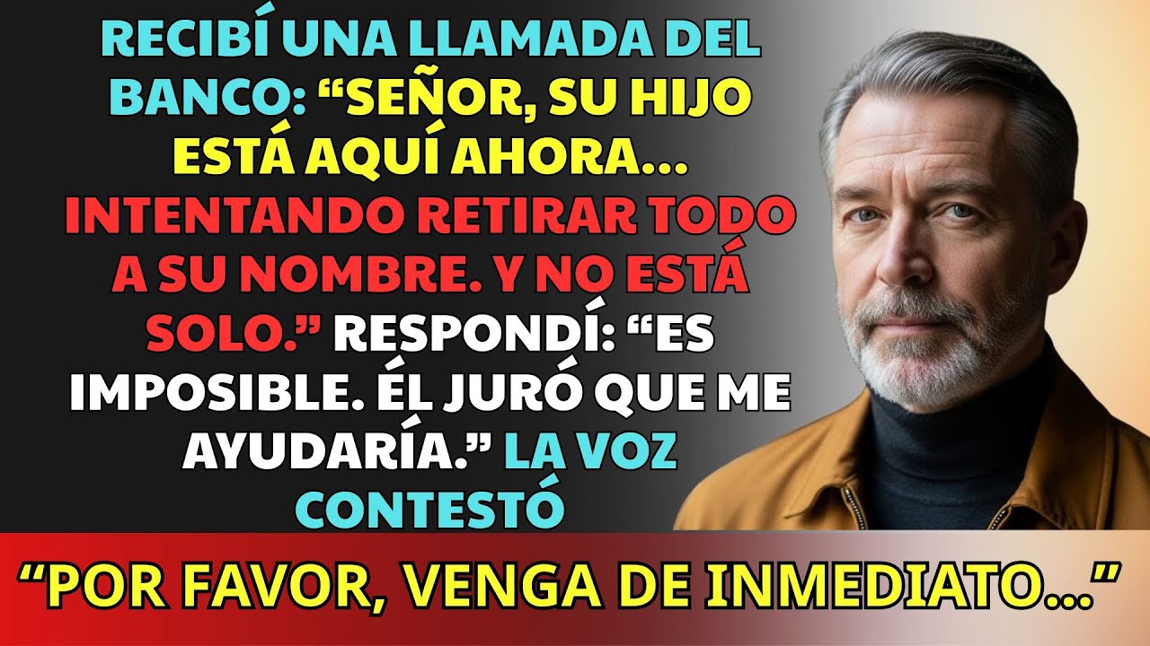 Recibí una llamada del banco: “Su hijo quiere transferir todo ahora mismo… y no actúa solo.