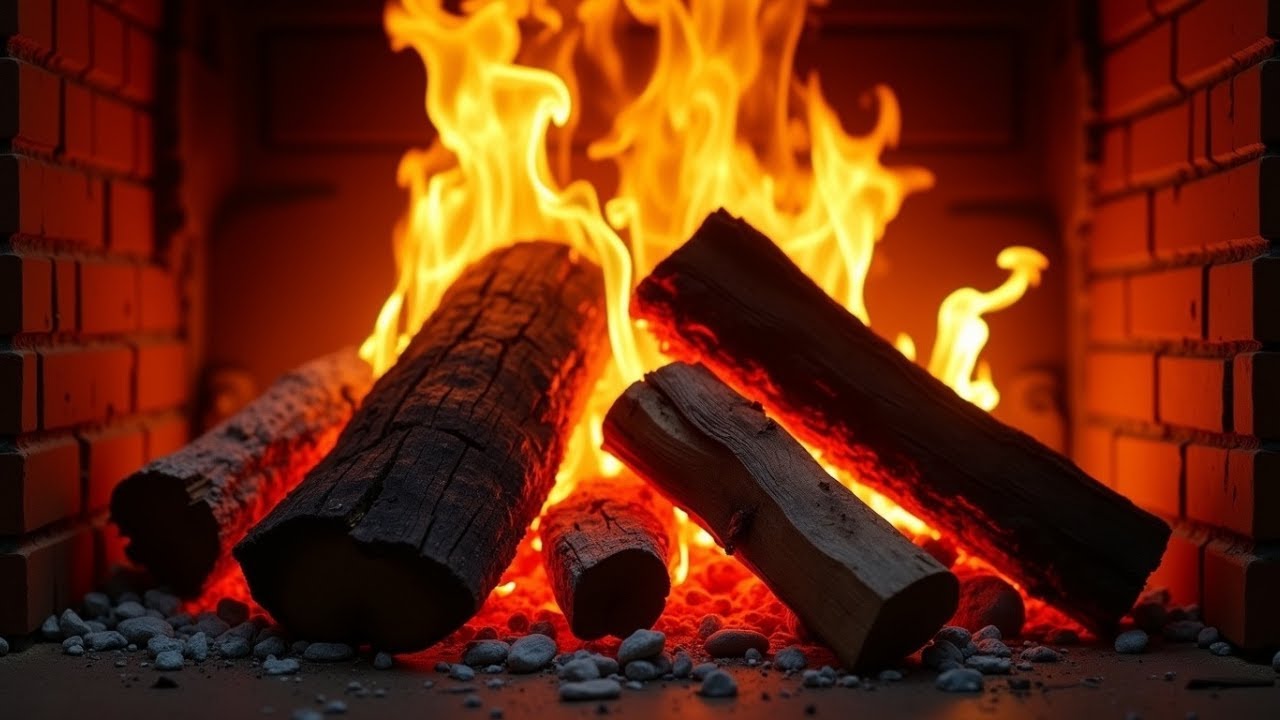 🔥 FIREPLACE 4K (LIVE 24/7). Fire Background with Crackling Fire Sounds. Cozy Fireplace