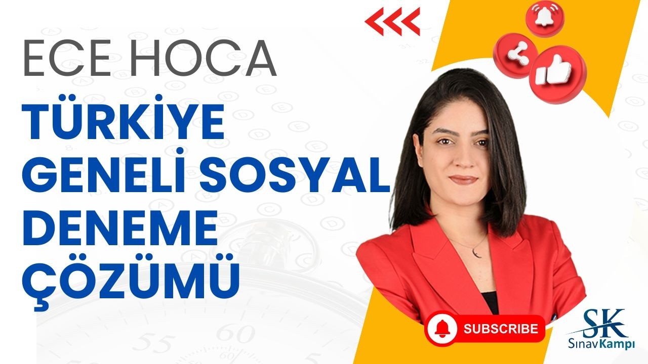 TR GENELİ YÖKDİL SOSYAL DENEME ÇÖZÜM DERSİ | ECE HOCA