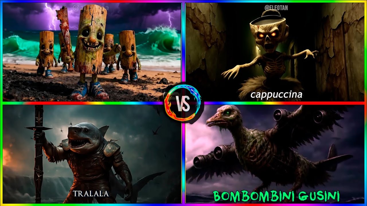 TUNTUNTUN SAHUR 🆚 TRALLALERO TRALLALA 🆚 BALLERINA CAPUCCINNO 🆚 BOMBARDIRO GUSINI