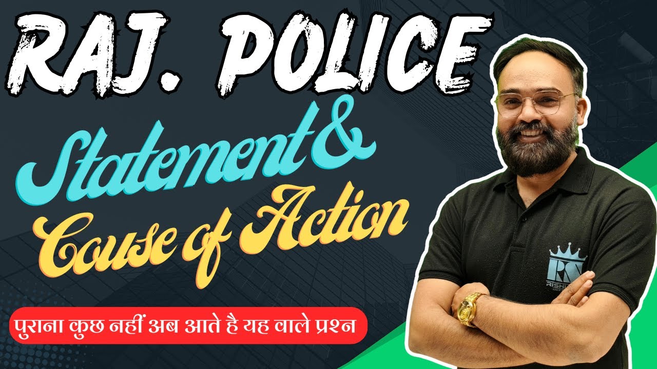 Rajasthan Police Constable 2025 Reasoning | Statement & Course of Action (कथन एवं कार्यवाही)