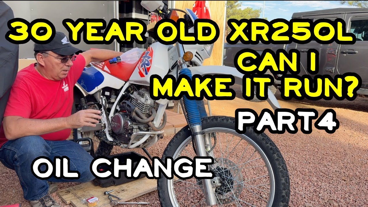 I Bought a 30 Year Old Honda XR250L Can I Make It Run? Part 4 Oil Change  #motorcycle #dualsport