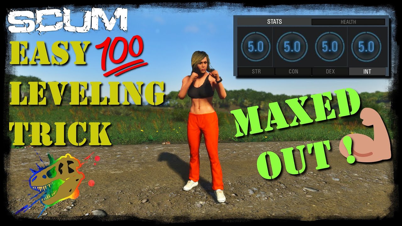 SCUM 0.7 Easy Way to Level All Attributes at Once - AFK Leveling! *PATCHED READ DESC*