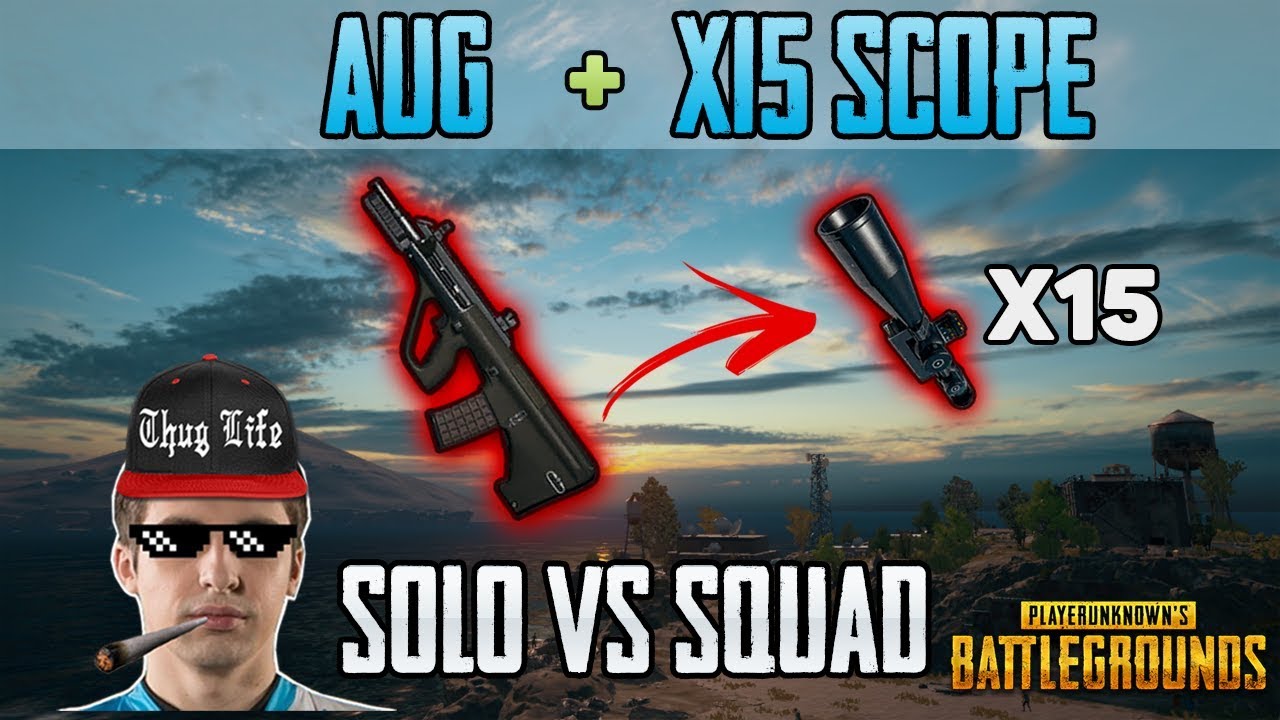 AUG + x15 Scope - Shroud plays SOLO vs SQUAD FPP [NA] 05-FEB - PUBG HIGHLIGHTS TOP 1 #53