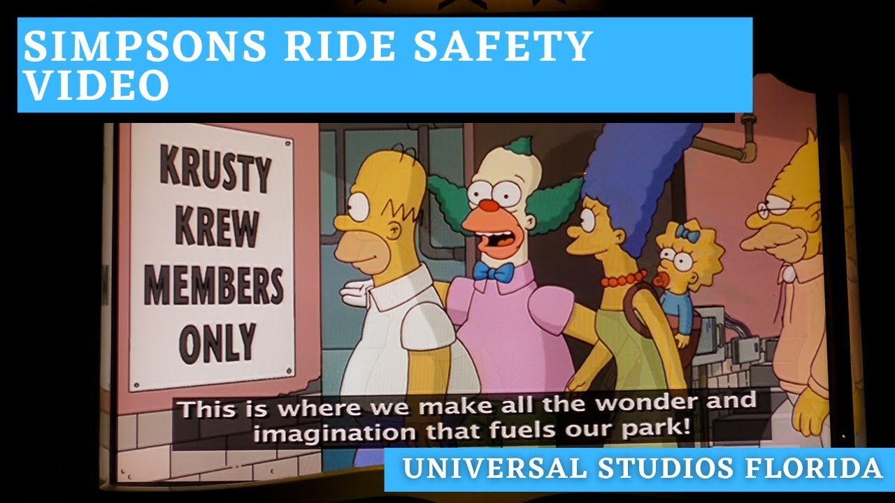 Simpsons Ride Safety Video - Universal Studios Florida