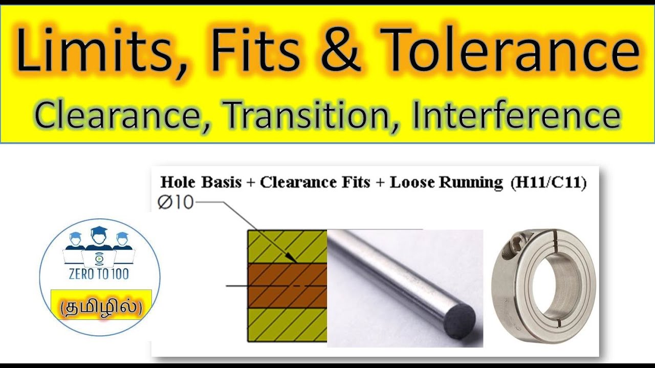 LIMITS FITS AND TOLERANCES EXPLAINED IN TAMIL | LIMITS AND FITS | HOW TO CHOOSE FIT TOLERANCE |