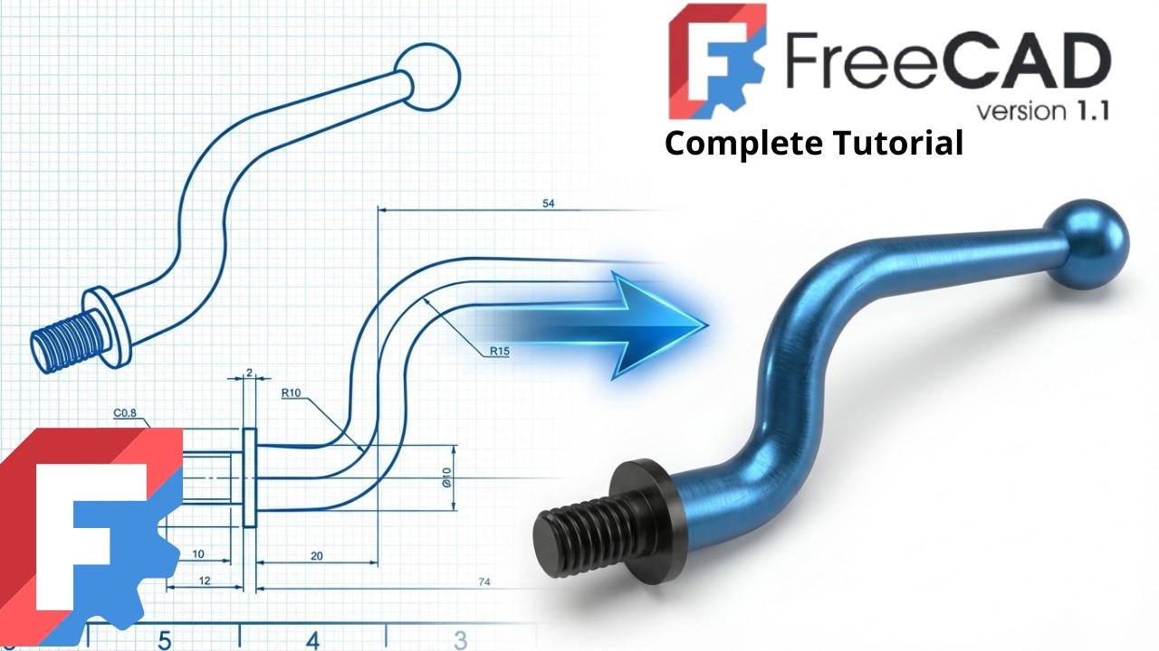 FreeCAD Tutorial For Complete Beginner -Step by Step Exercise 47