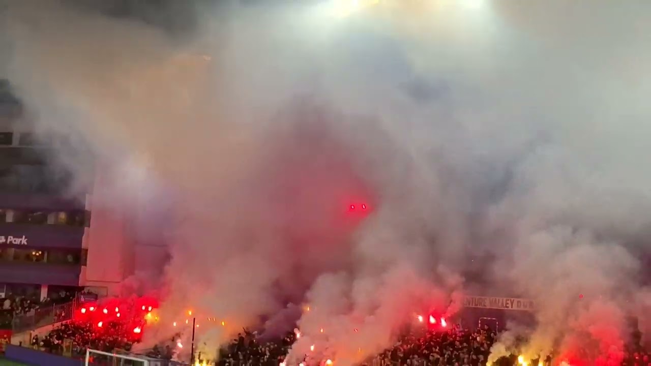 Stade d'anderlecht Lotto park fumigènes Anderlecht vs Antwerp demi finale croky cup 6 février 2026