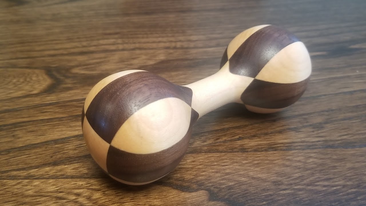 Segmented Baby Rattle - Woodturning Maple and Walnut