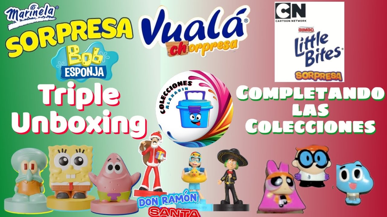 Nuevas Aperturas, Figuras Don Ramón Santa Vualá Sorpresa, Bob Esponja, Little Bites, Unboxing. #toys
